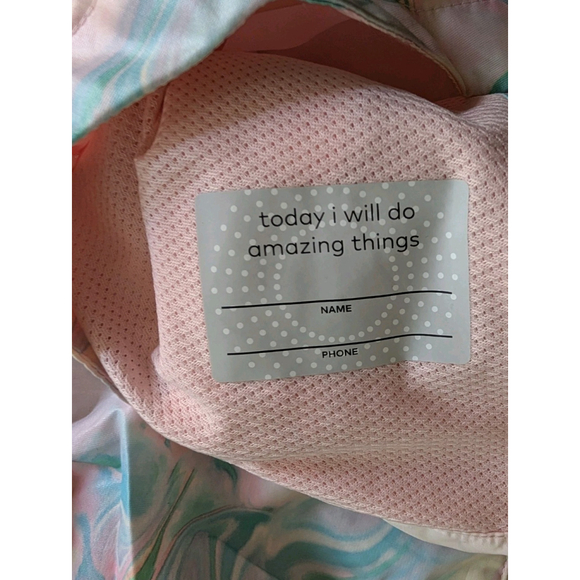 Champion C9 Rain Jacket Girls L Iridescent Bubble Print Swirl Zip Pocket - Picture 8 of 8